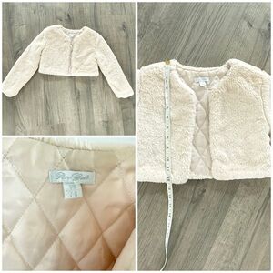 Bonnie Jean Cream Faux Fur Cape
